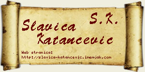 Slavica Katančević vizit kartica